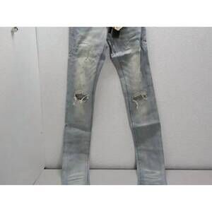 NEW TULONES men’s coated paint yen jeans in light wash